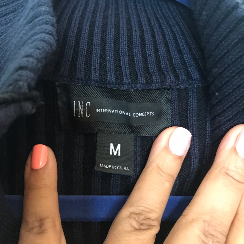 INC Ribbed Mock-neck Sweater - Picture 3 of 6